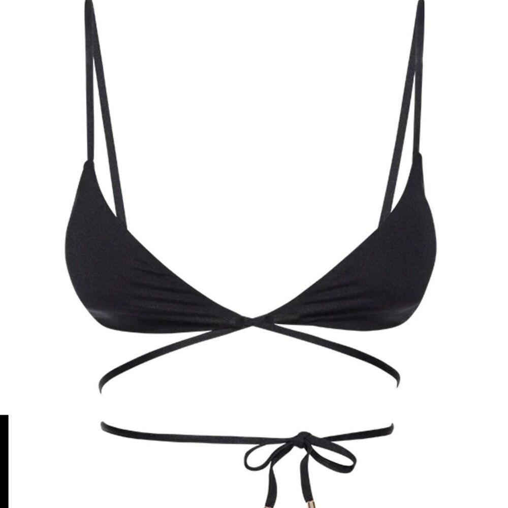 NEVER WORN Monday Swimwear St. Martin Top - Black, M